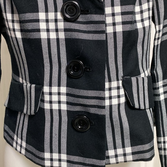 Women’s plaid black /white blazer! Work, business, office! Size S - Picture 3 of 17